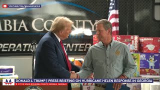 🇺🇸 Gov Brian Kemp amp Donald Trump  Briefing on Hurricane Helen Response in Georgia Oct 4 2024 [upl. by Roselin]