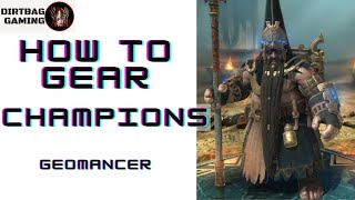 HOW TO GEAR GEOMANCER  Raid Shadow Legends Gear Guide [upl. by Ynnav]