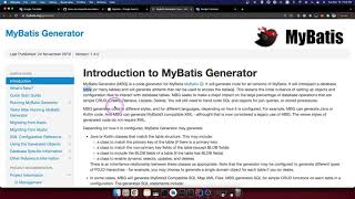 Learn MyBatis Generator for spring boot development within 1 hour [upl. by Eittik843]