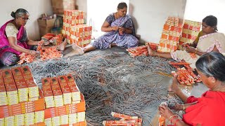 Electric Sparklers Manufacturing Process in Sivakasi Fireworks Factory [upl. by Yajnas]