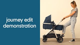 Journey Edit Pram and Pushchair  Demonstration series  Mothercare [upl. by Akcimat]