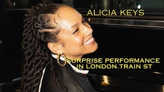 💚 ALICIA KEY SURPRISED LONDON COMMUTERS WITH AMAZING PERFORMANCE IN A TRAIN STATION [upl. by Ellohcin]