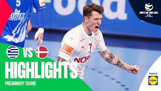 Denmark go past Greece  Greece vs Denmark  Highlights  Mens EHF EURO 2024 [upl. by Hough]