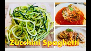 Zucchini Spaghetti al Sugo Gesund Lecker Einfach und wenig Kalorien [upl. by Gairc868]