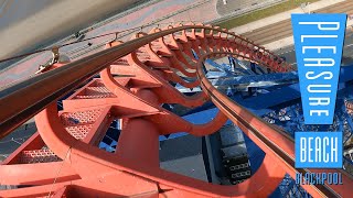 The Big One Pepsi Max quotBetween The Railsquot OnRide POV 4K  Blackpool Pleasure Beach [upl. by Laiceps270]