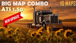 ATS Big Map Combo for 150 update 10 maps fixes connections in 2 minutes [upl. by Petersen]