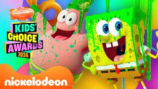 SpongeBob and Patrick Get SLIMED  Kids Choice Awards 2024 [upl. by Sol]