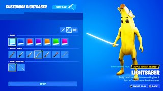 New Lightsaber Pickaxe in Fortnite Update [upl. by Aihsar]