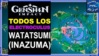 Todos los Electroculus Isla Watatsumi  Inazuma  Genshin Impact [upl. by Barabas779]