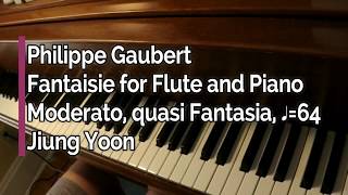 Piano part Gaubert Fantaisie for Flute and Piano Moderato quasi Fantasia ♩64 [upl. by Anitsirhk74]