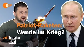 Militärexperte über PatriotSystem für die Ukraine und Putins Antwort  ZDFheute live [upl. by Ellertnom]