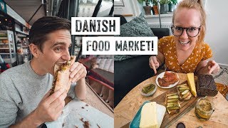 Copenhagens BEST Food Market Tour  Making Our Own Danish Smørrebrød [upl. by Marcy]