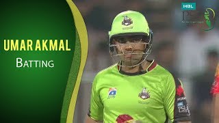 PSL 2017 Match 14 Lahore Qalandars vs Islamabad United  Umar Akmal Batting [upl. by Philippine]