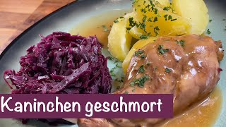 Zart  saftig  lecker  Geschmortes Kaninchen [upl. by Ardehs]