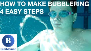 Bubbleman HOW TO MAKE BUBBLE RINGS IN 4 EASY STEPS [upl. by Oiled]