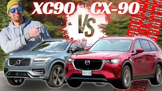 Volvo XC90 vs Mazda CX90 YOU MIGHT BE HERE BY MISTAKE LUXURY SUV COMPARISON [upl. by Roswald]