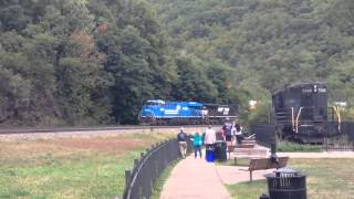 Conrail Heritage unit at Horseshoe Curve [upl. by Anwahsed611]