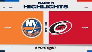 NHL Game 5 Highlights  Islanders vs Hurricanes  April 30 2024 [upl. by Cutler]