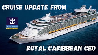 Cruise News  Royal Caribbean CEO Video Message On Cruising Restart [upl. by Llien]