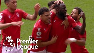 Cheikhou Kouyate heads Nottingham Forest in front of Bournemouth  Premier League  NBC Sports [upl. by Nevet]