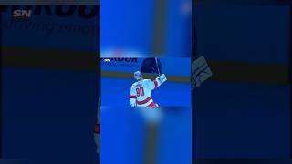 Emergency goalie David Ayres steals the show for Carolina NHL Memorable Moments nhl shorts fyp [upl. by Aydin]