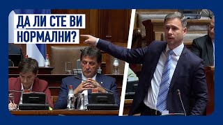 Skupština Srbije  Miroslav Aleksić Šta vi radite Da li ste vi normalni [upl. by Seuguh217]