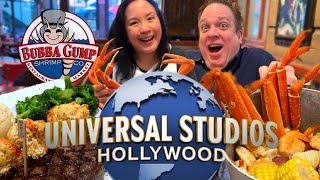 We Ate the Most EXPENSIVE Seafood at Bubba Gump Shrimp at Universal CityWalk Hollywood 🦐 [upl. by Cindra]