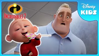 🚪 DimensionHopping Baby On The Loose  Incredibles 2  Disney Kids [upl. by Dleifniw258]