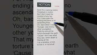 Notion lyrics shorts [upl. by Saval]