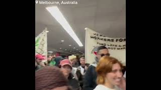 protesters storm Moonee Valley racecourse building in Melbourne Australia [upl. by Carboni441]