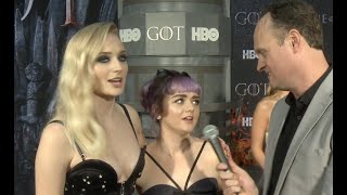 Sophie Turner amp Maisie Williams dominate GAME OF THRONES interview [upl. by Attenev]