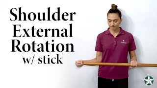 Shoulder External Rotation Stretch Demonstration  Physical Therapy Exercises [upl. by Mchenry]