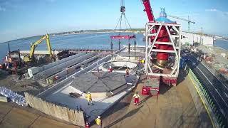 Timelapse inhijsen pompen gemaal Afsluitdijk 12 [upl. by Alikahs]