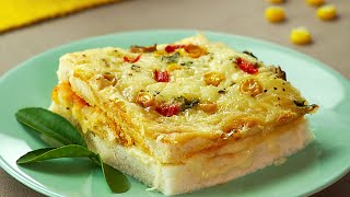 Bread Lasagna Recipe By SooperChef Appetizer Idea [upl. by Lenahc820]