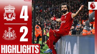 Salah Double Gakpo amp Jones Goals Liverpool 42 Newcastle  Highlights [upl. by Fairfield]