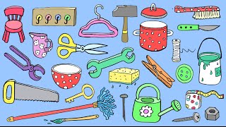 Deutsch lernen 75 Haushaltsgegenstände – 75 household items  German for beginners [upl. by Hynes631]