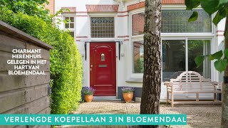 Charmant herenhuis in het hart van Bloemendaal te koop Verlengde Koepellaan 3 [upl. by Valley]