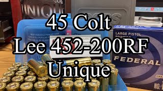 45 Colt Lee 452200 with Unique [upl. by Anifesoj]