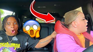 SNATCHING MY GIRLFRIEND quotWIG OFFquot AT TACO BELL DRIVE THRU SHE GOES CRAZY [upl. by Enirrok587]