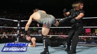 Triple H stops an 11on3 Handicap Gauntlet Match SmackDown Sept 20 2013 [upl. by Yllrebmik]