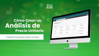 Cómo Crear un Análisis de Precio Unitario en ProyecPro  Tutorial Completo Paso a Paso [upl. by Aramahs]