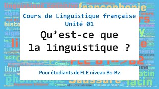 01Questce que la linguistique [upl. by Aehsel]