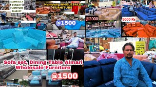 Nampally Biggest Furniture Wholesale Market Part 2 chorbazaar Furnitures hyderabad [upl. by Ellennej]