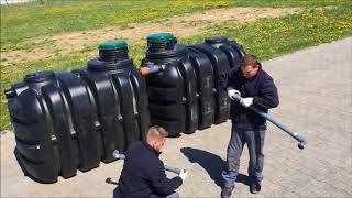 Instalacion de fosa séptica para aguas residuales Sotralentz Actibloc BASIC [upl. by Arras]