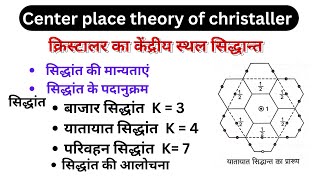 Central place theory of christaller christaller ka kendriya sthal siddhant centre place theory [upl. by Rexfourd602]