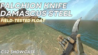 Falchion Knife Damascus Steel FieldTested  CS2 Skin Showcase 943 [upl. by Lyrradal]