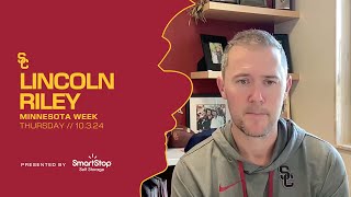 USC HC Lincoln Riley  Thursday Press Conference of Minnesota Week [upl. by Hollah819]