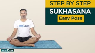 Sukhasana Easy Pose Benefits How to Do amp Contraindications by Yogi Sandeep  Siddhi Yoga [upl. by Daggna]