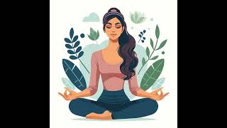 Create a illustration of a woman in a meditative pose chatgpt prompt healing yoga music gpt [upl. by Aiepoissac]