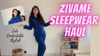 Zivame Sleepwear and Loungewear Haul  Try On and Review Ultimate Comfort and Style [upl. by Ynoyrb]